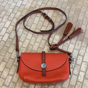 Dooney & Bourke Orange Leather Crossbody Bag